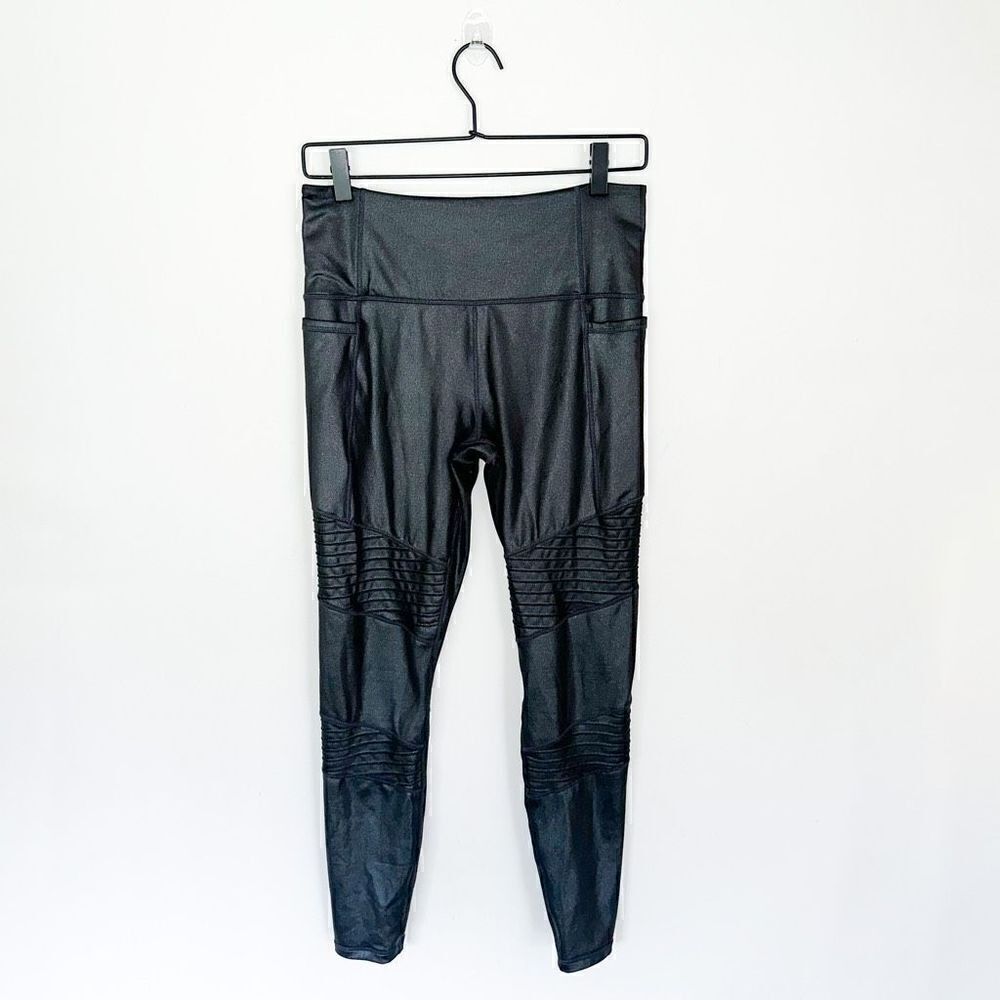 Athleta Inclination Shimmer Moto UPF Legging Tall Size